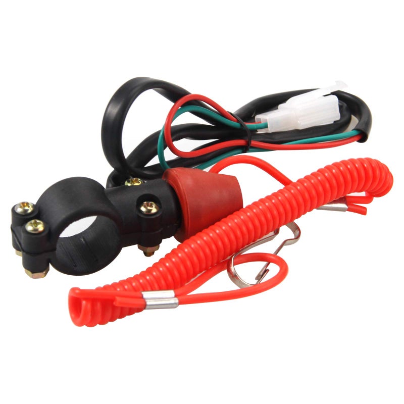 ZOOKOTO Kill Stop Switch for Motorcycle Boat Outboard Engine Motor 22mm 7/8" with Tether Lanyard Cord - Image 2